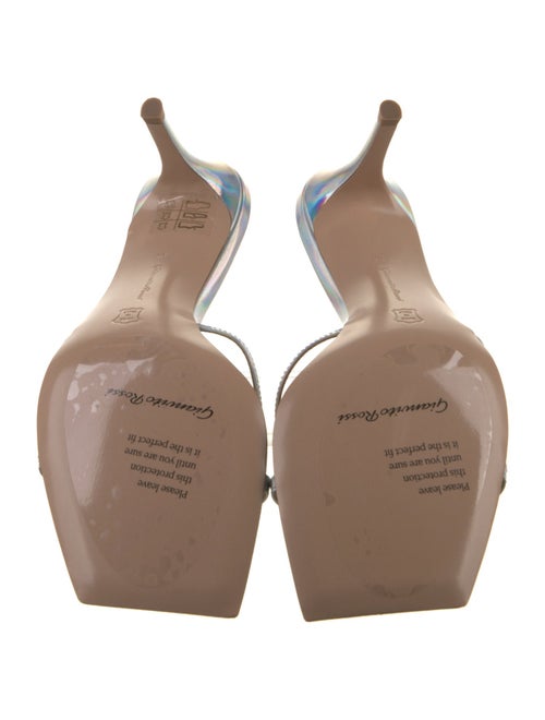 Gianvito Rossi Patent Leather Crystal Embellishments Slides