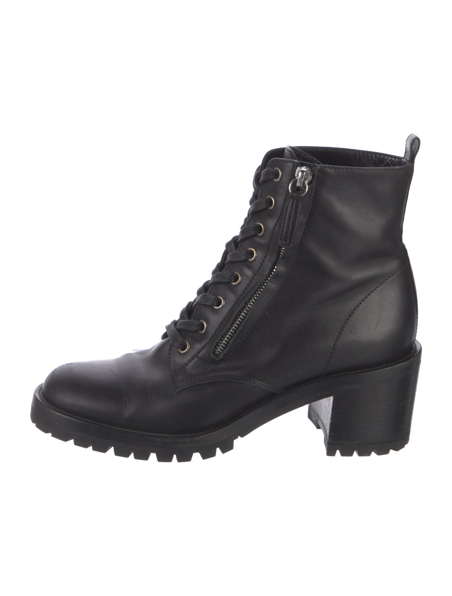Gianvito Rossi Leather Combat Boots