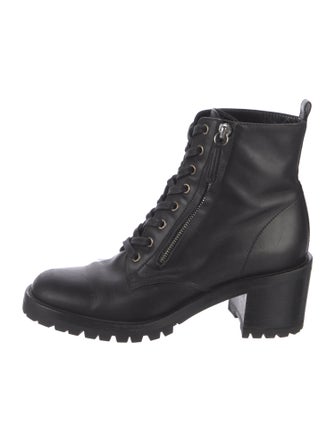 Gianvito Rossi Leather Combat Boots