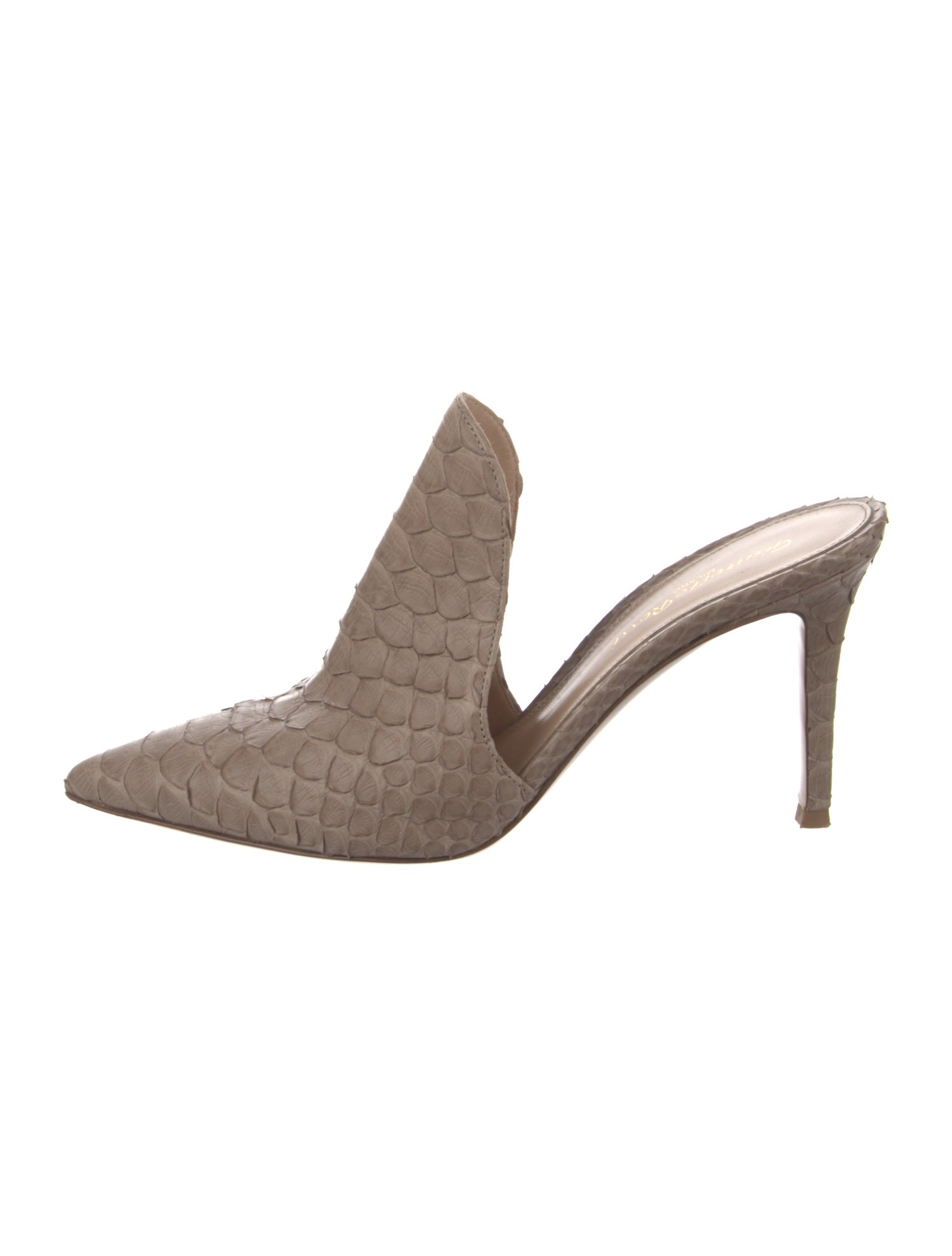 Gianvito Rossi Snakeskin Mules
