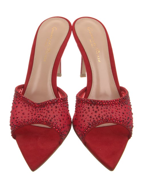 Gianvito Rossi Mesh Crystal Embellishments Slides