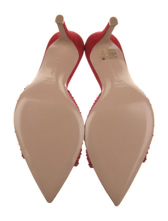 Gianvito Rossi Mesh Crystal Embellishments Slides