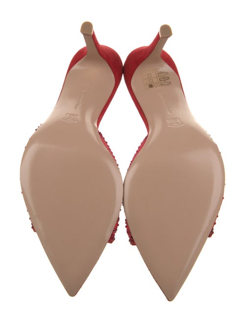 Gianvito Rossi Mesh Crystal Embellishments Slides