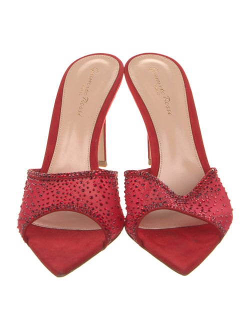 Gianvito Rossi Mesh Crystal Embellishments Slides