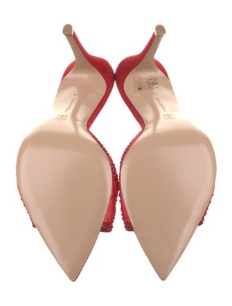 Gianvito Rossi Mesh Crystal Embellishments Slides