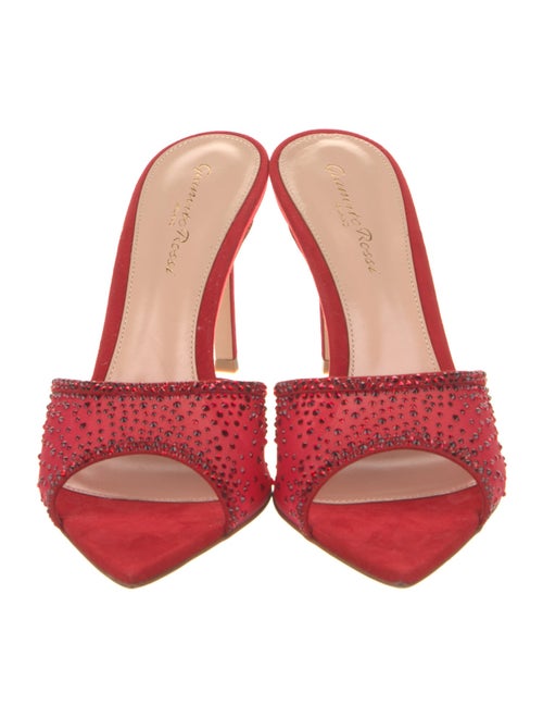 Gianvito Rossi Mesh Crystal Embellishments Slides