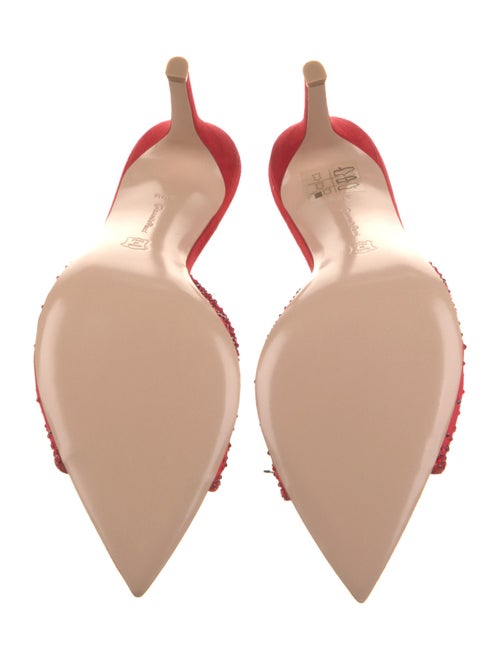 Gianvito Rossi Mesh Crystal Embellishments Slides