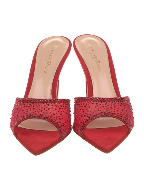 Gianvito Rossi Mesh Crystal Embellishments Slides