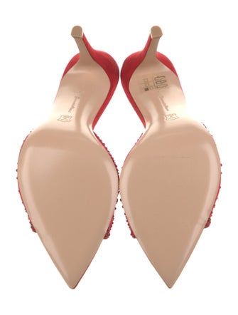 Gianvito Rossi Mesh Crystal Embellishments Slides