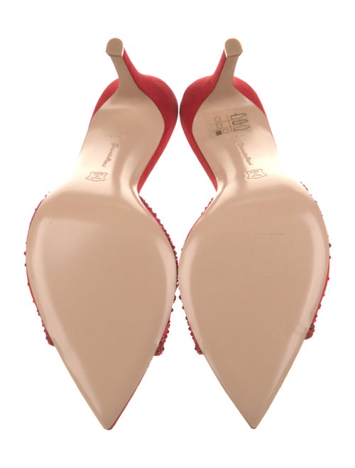 Gianvito Rossi Mesh Crystal Embellishments Slides