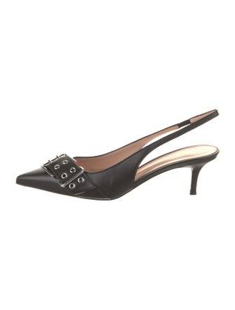 Gianvito Rossi Leather Slingback Pumps