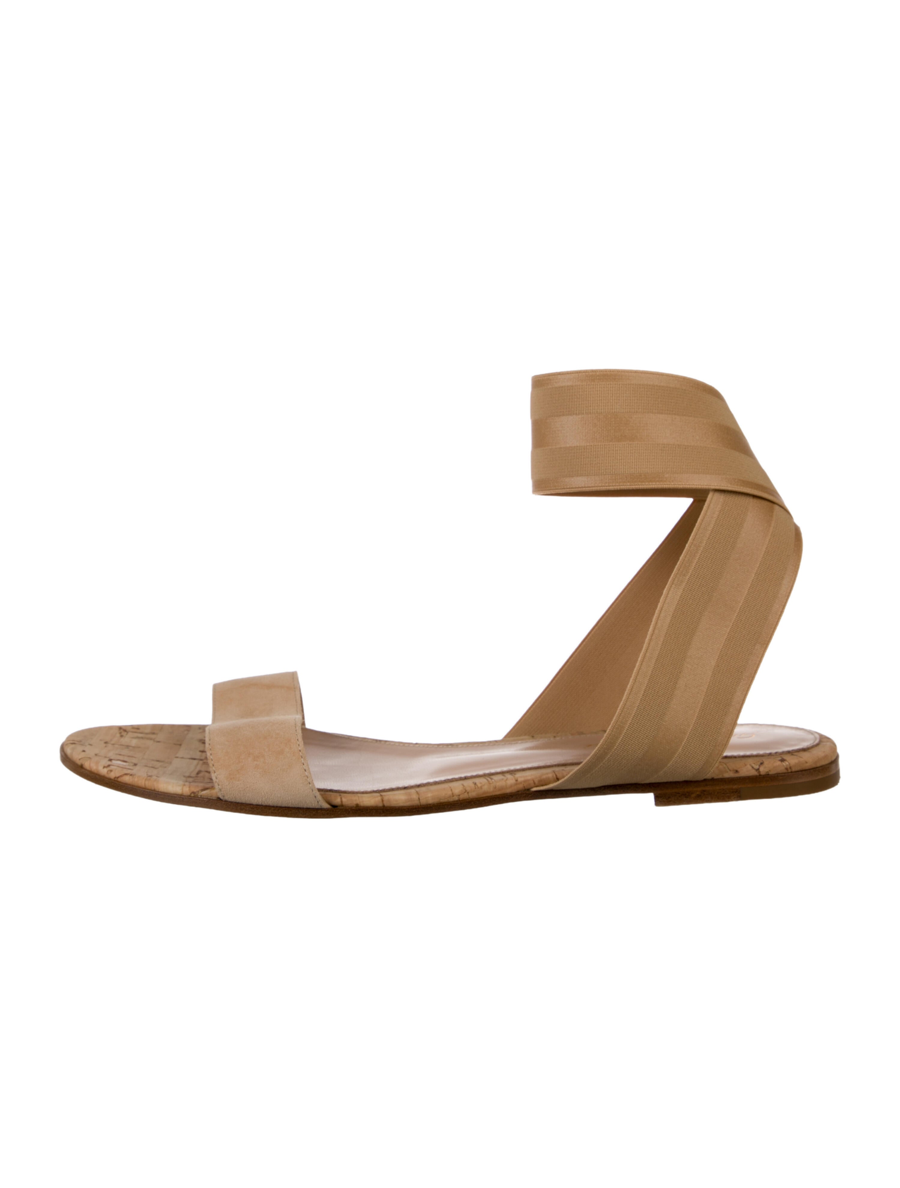 Gianvito Rossi Suede Slingback Sandals