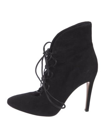 Gianvito Rossi Suede Lace-Up Boots