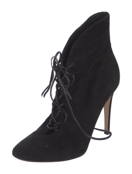 Gianvito Rossi Suede Lace-Up Boots