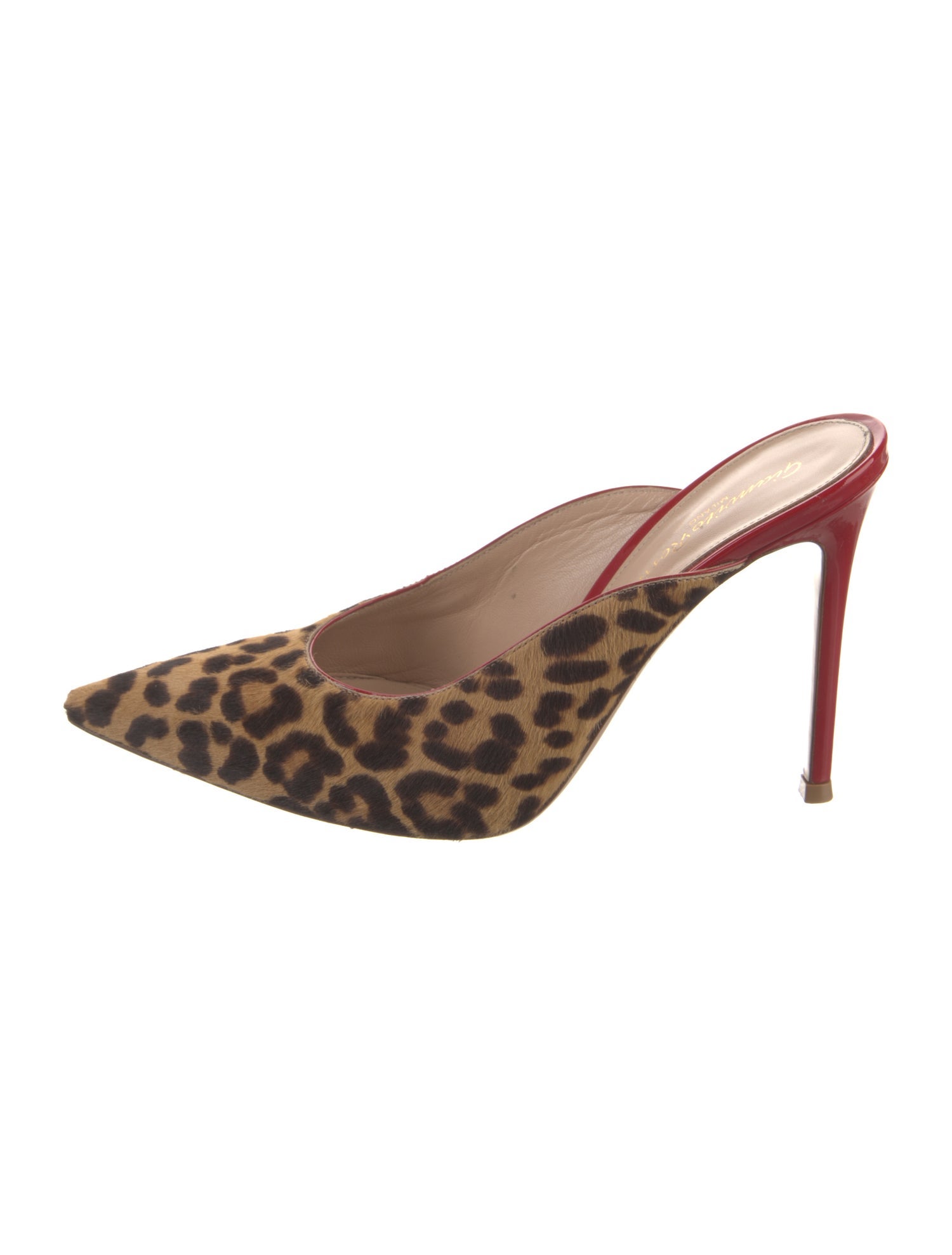Gianvito Rossi Ponyhair Animal Print Mules