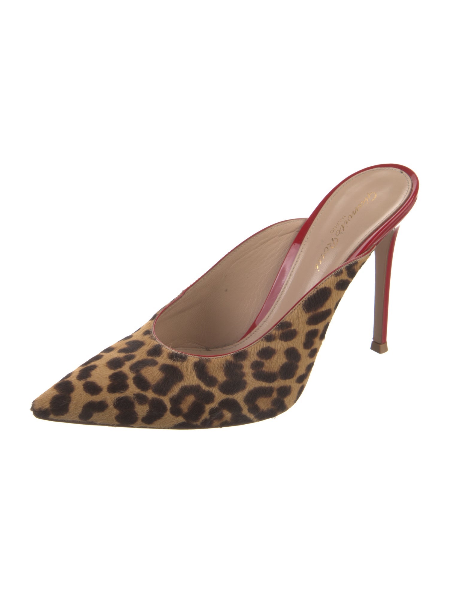Gianvito Rossi Ponyhair Animal Print Mules