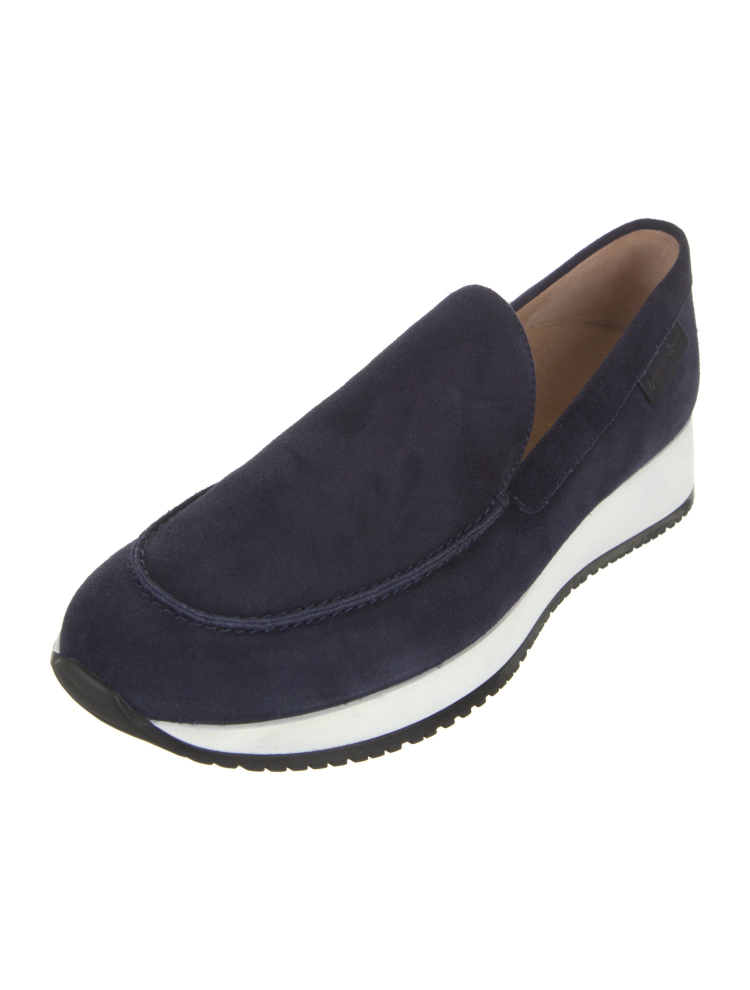 Gianvito Rossi Suede Leather Trim Embellishment Loafers