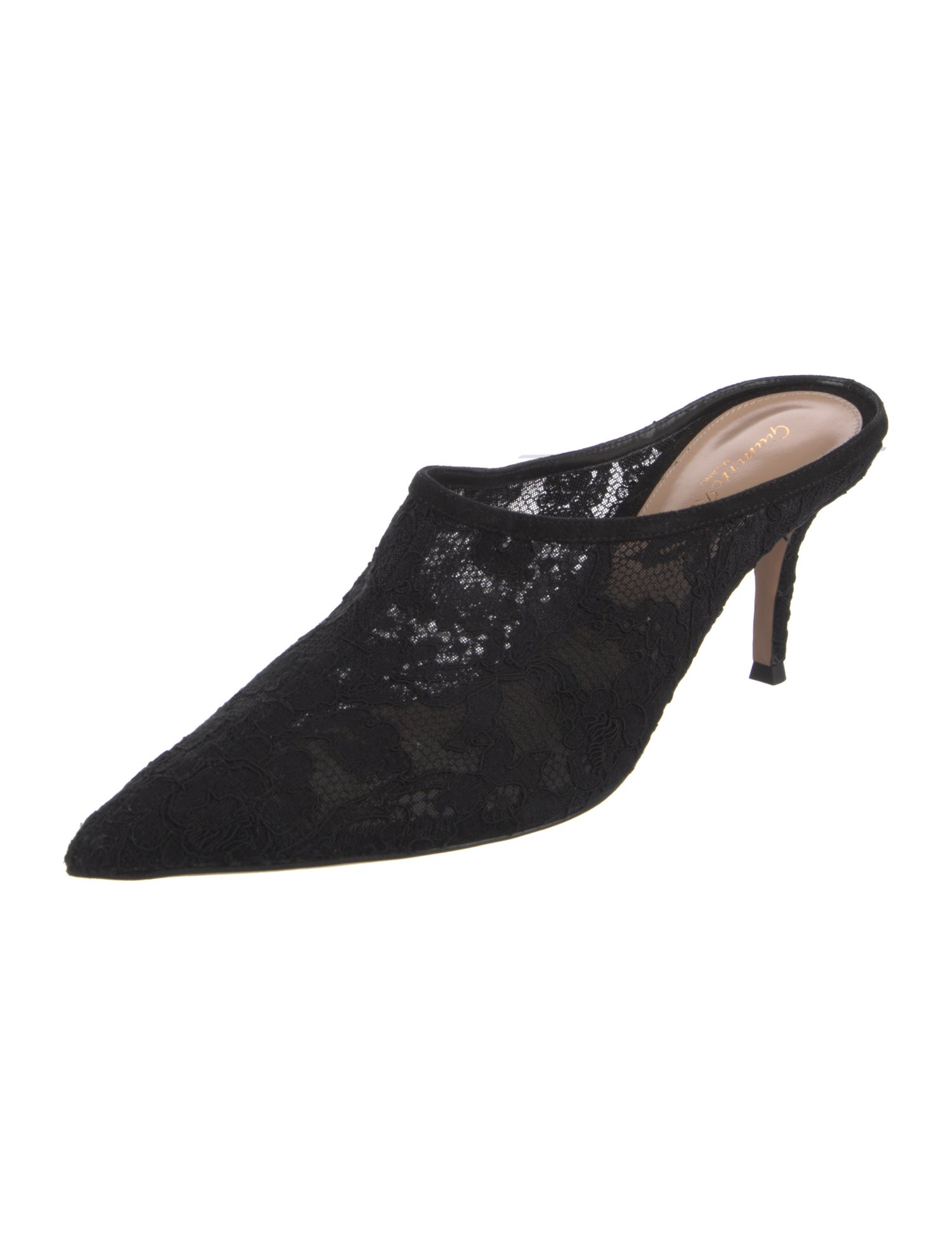 Gianvito Rossi Lace Lace Pattern Mules