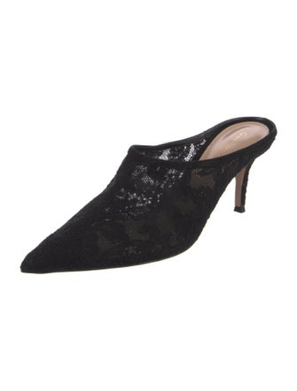 Gianvito Rossi Lace Lace Pattern Mules