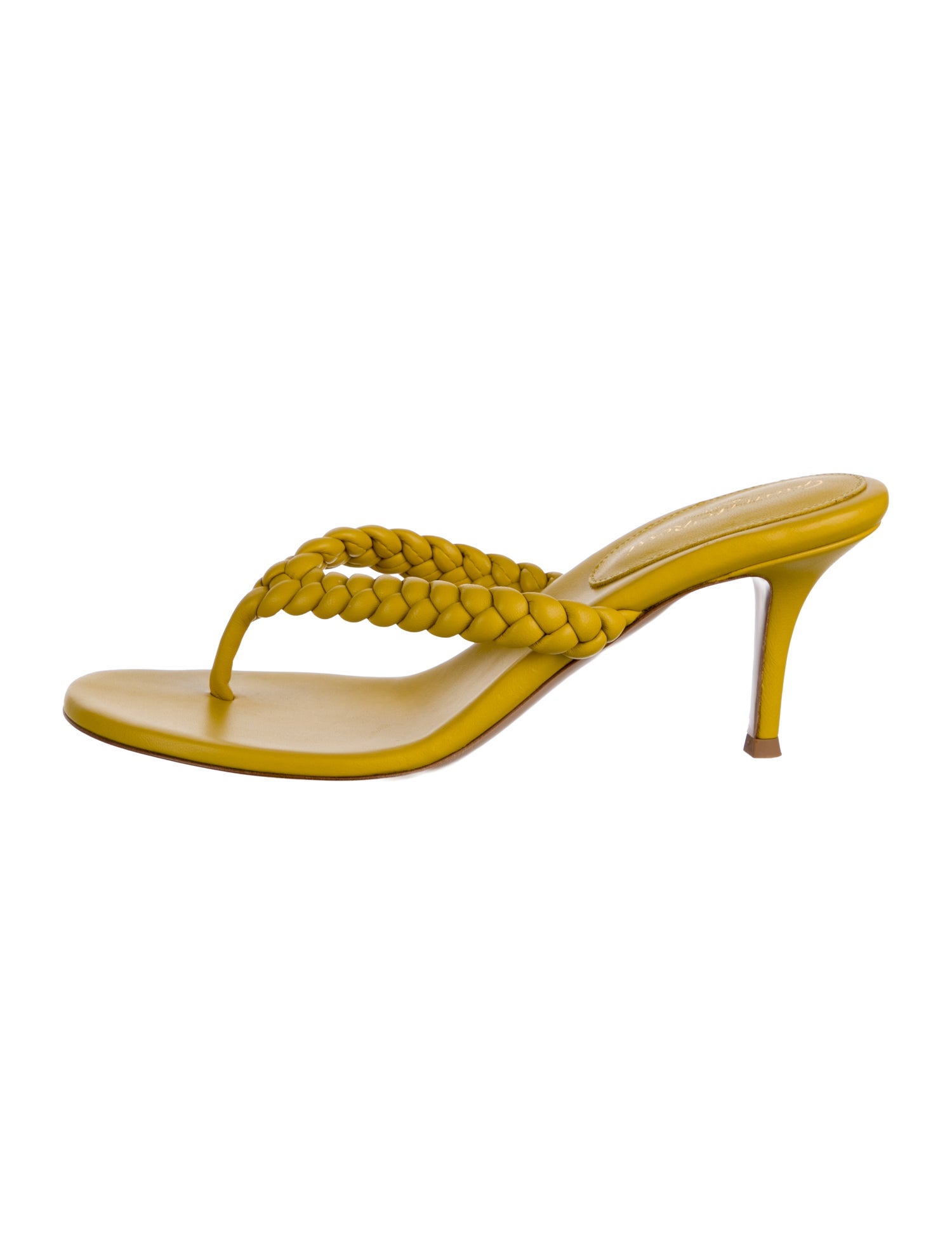 Gianvito Rossi Leather Braided Accents Slides