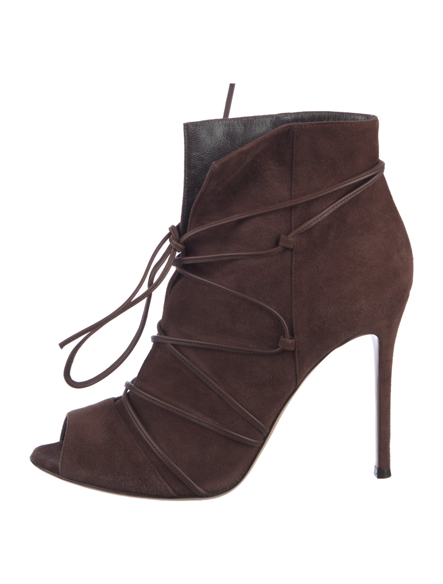 Gianvito Rossi Suede Lace-Up Boots