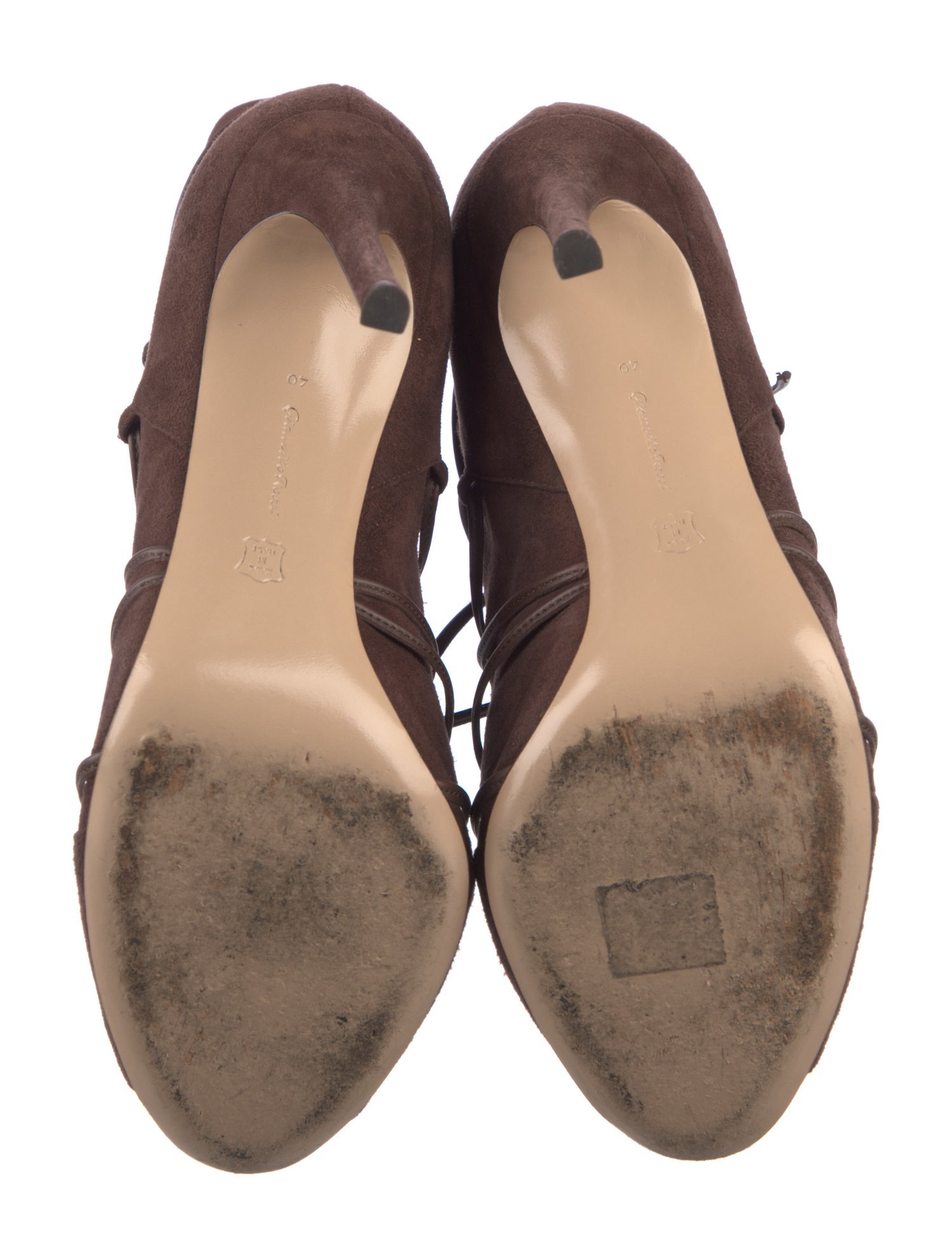 Gianvito Rossi Suede Lace-Up Boots