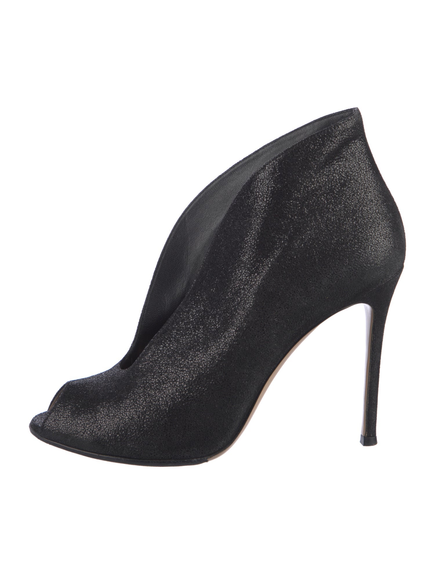 Gianvito Rossi Leather Glitter Accents Pumps