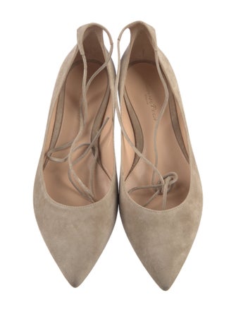 Gianvito Rossi Suede Flats