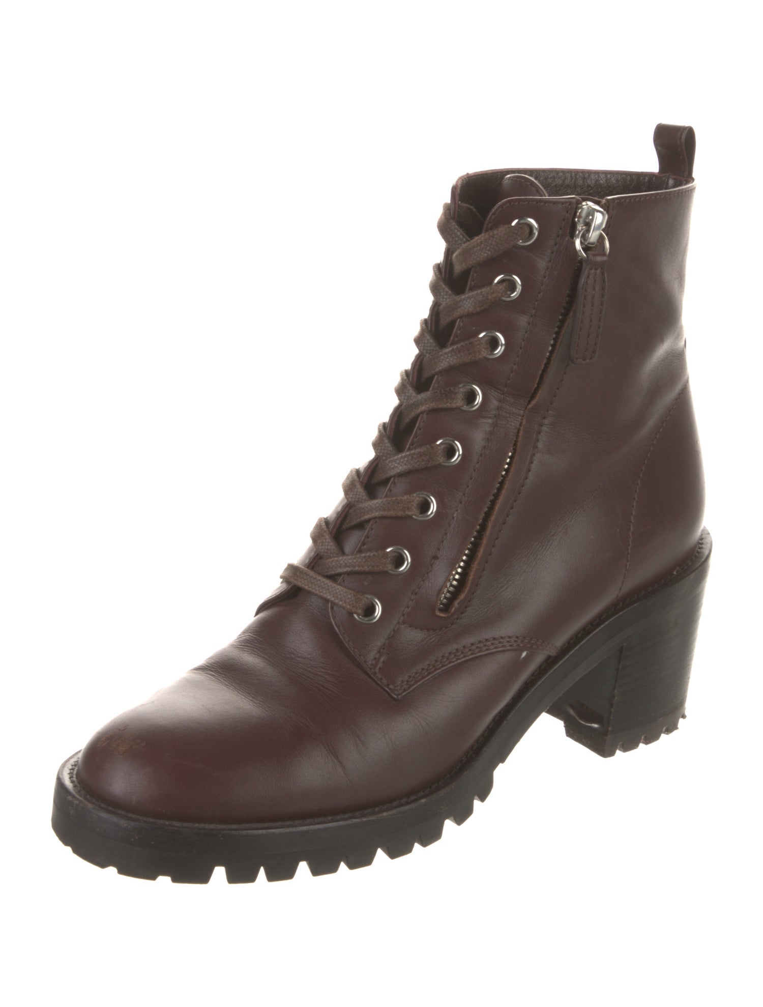 Gianvito Rossi Leather Combat Boots