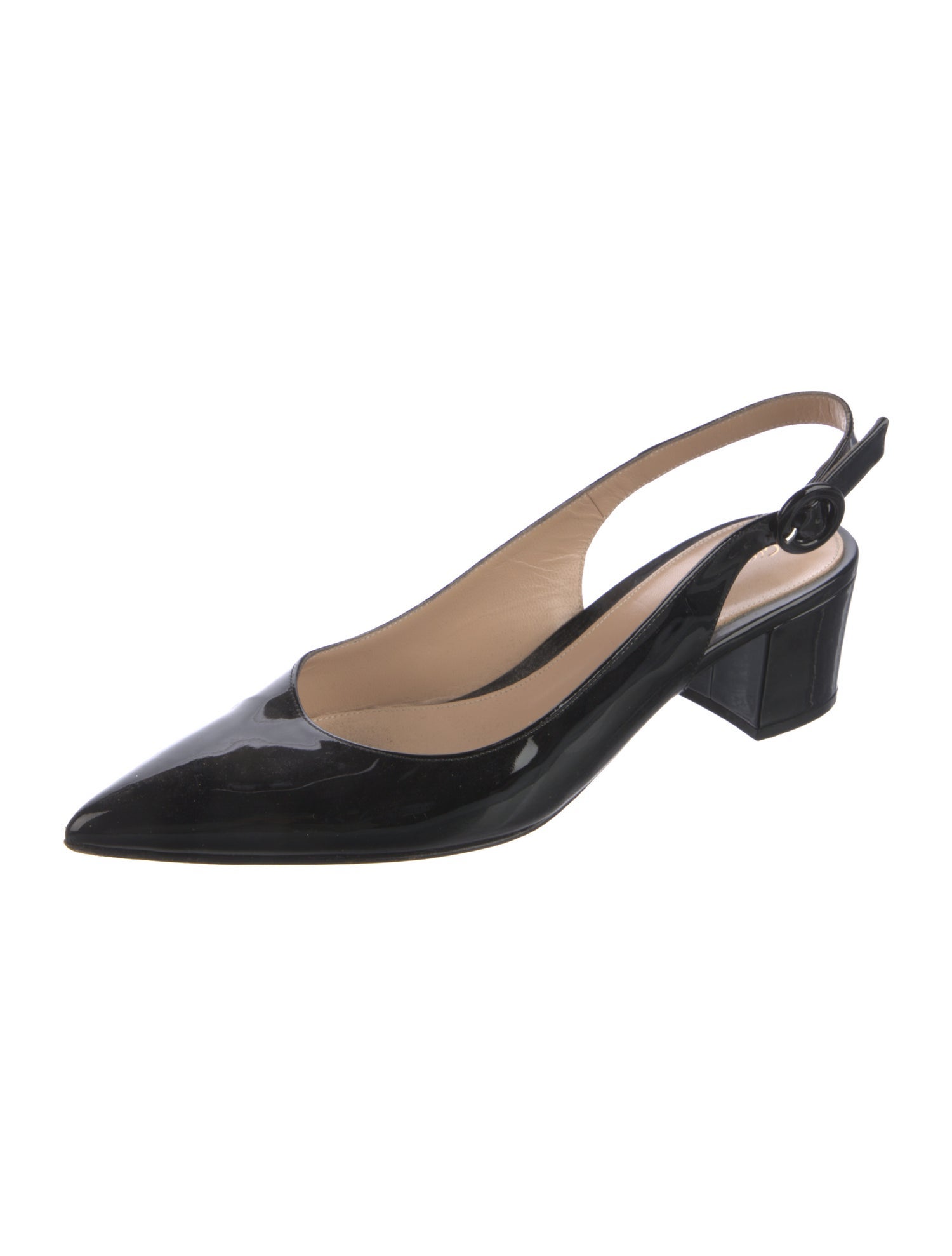 Gianvito Rossi Patent Leather Slingback Pumps