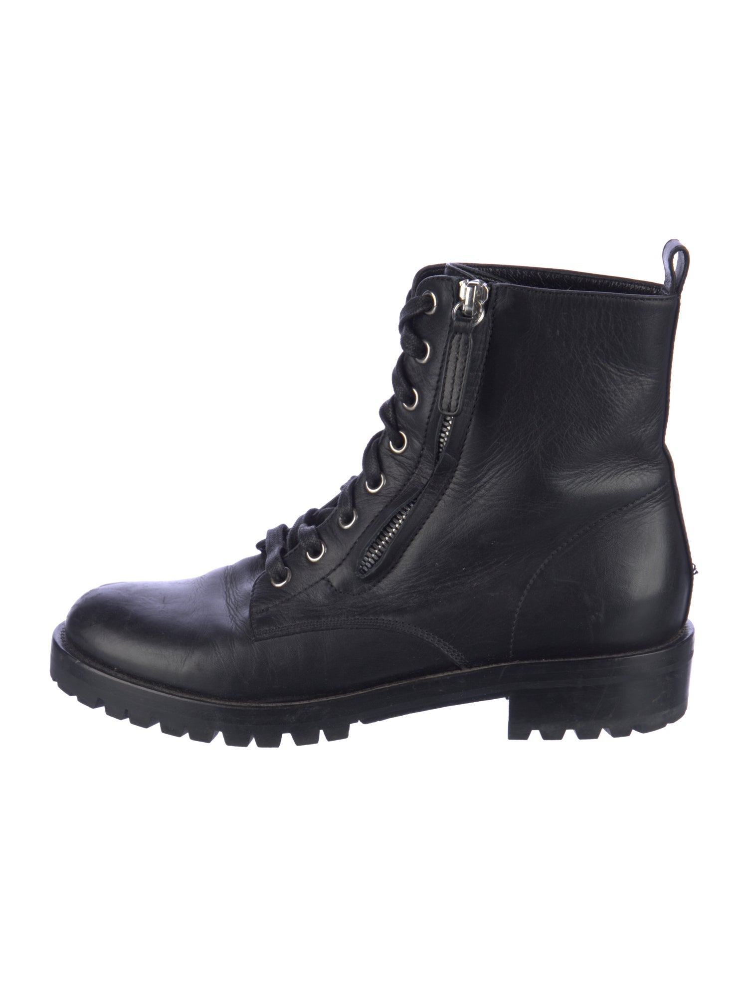 Gianvito Rossi Leather Combat Boots