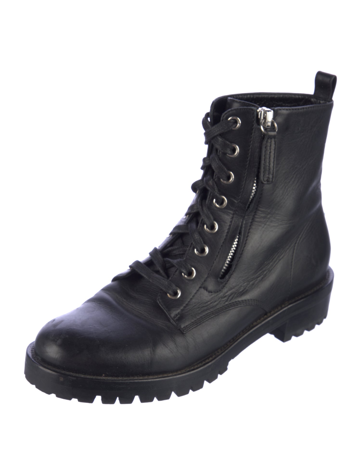 Gianvito Rossi Leather Combat Boots