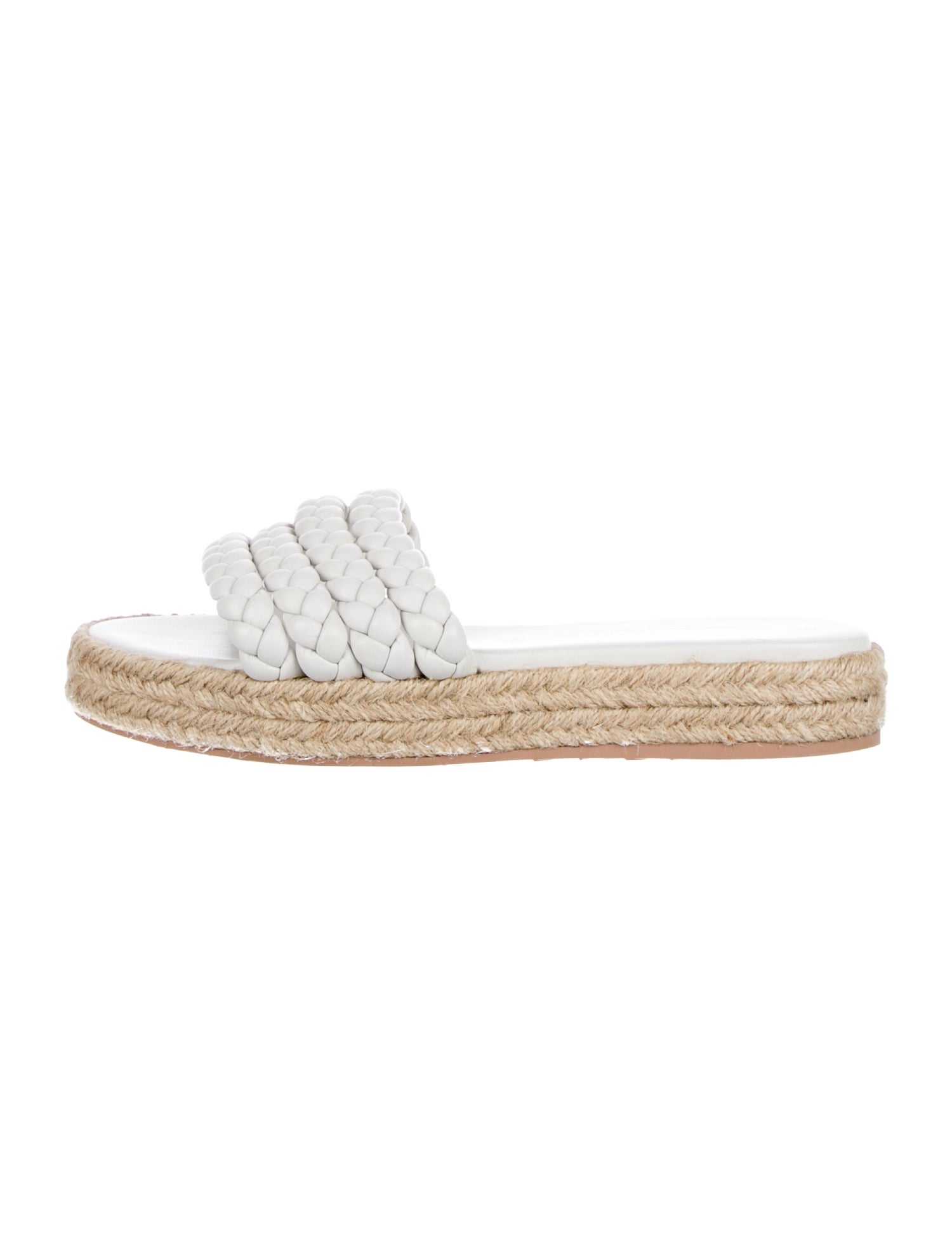 Gianvito Rossi Leather Braided Accents Espadrilles