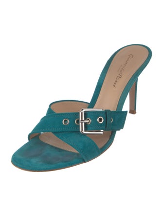 Gianvito Rossi Suede Slides