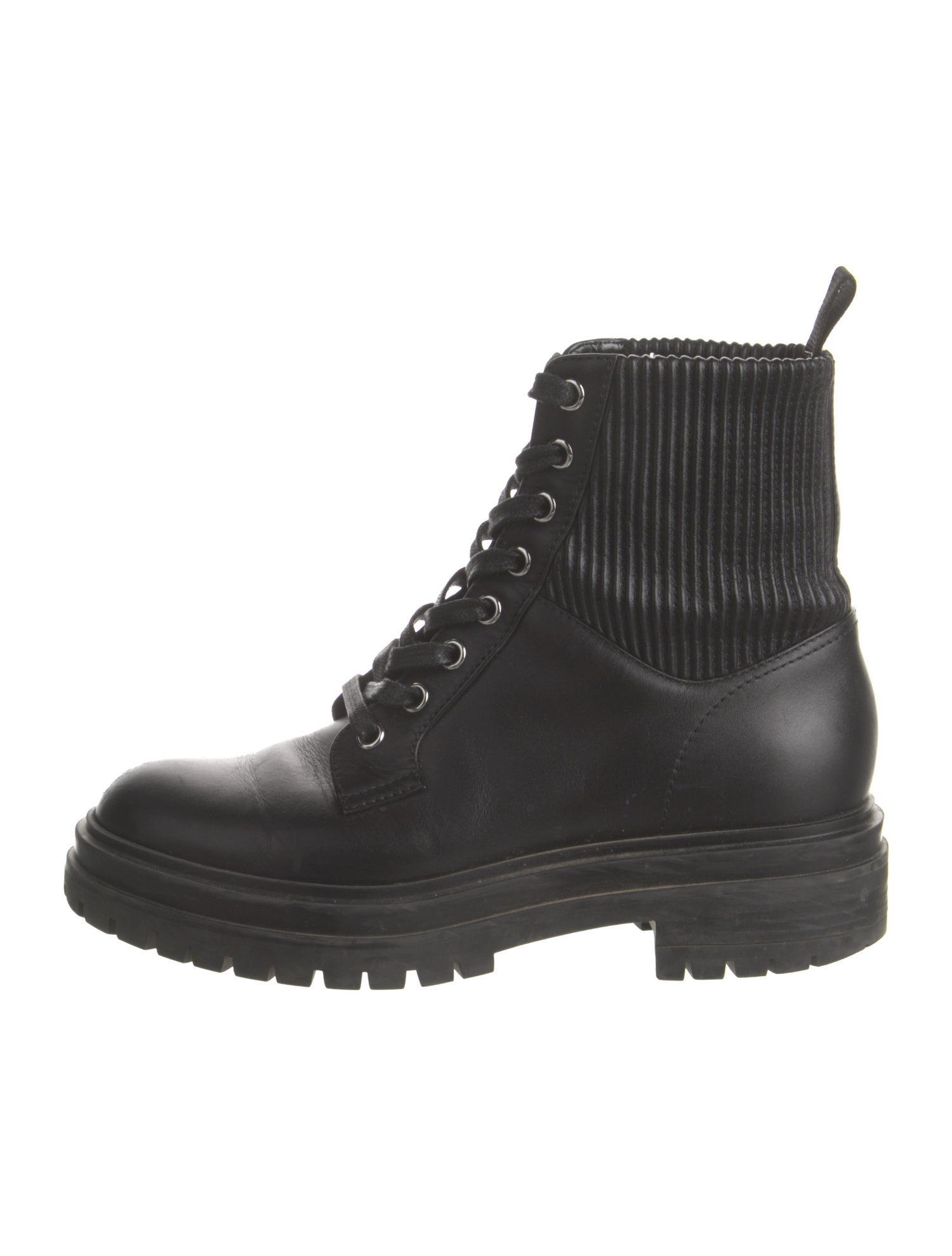 Gianvito Rossi Leather Combat Boots