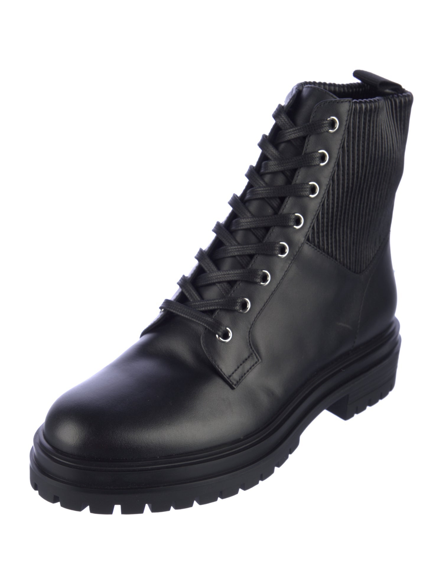 Gianvito Rossi Leather Combat Boots