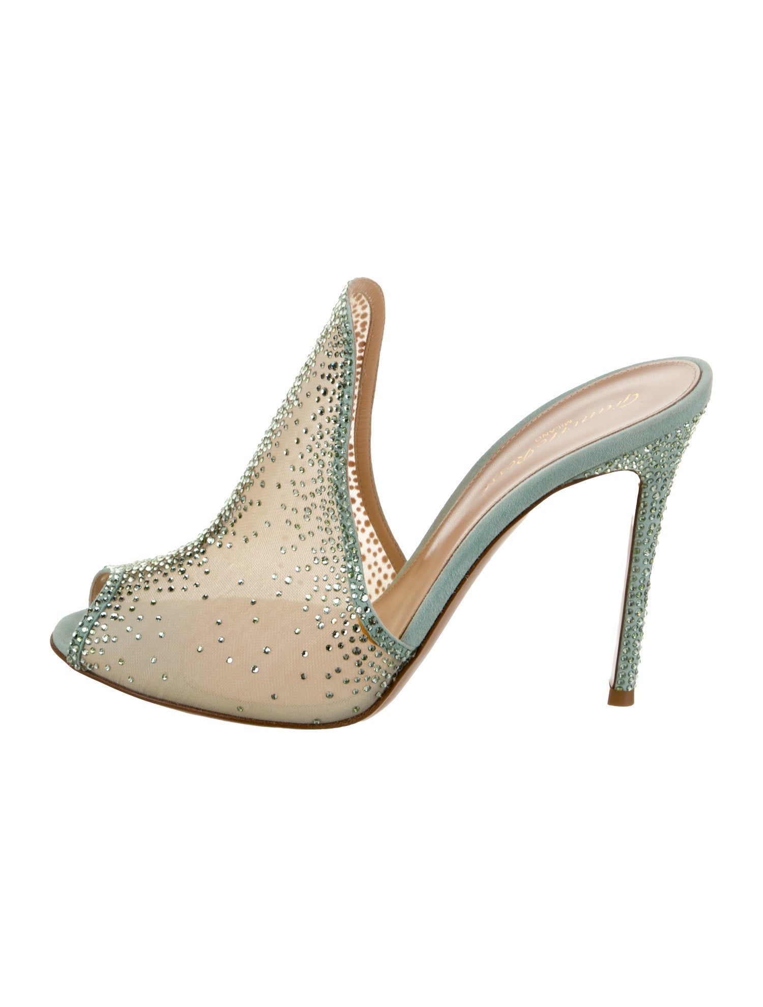 Gianvito Rossi Mesh Animal Print Mules