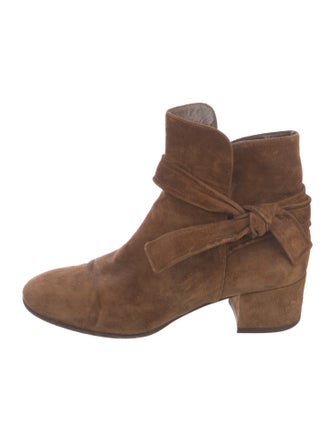 Gianvito Rossi Suede Bow Accents Boots