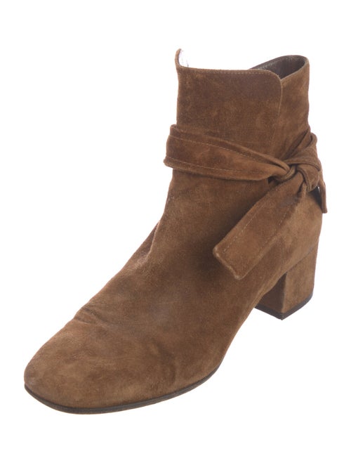 Gianvito Rossi Suede Bow Accents Boots