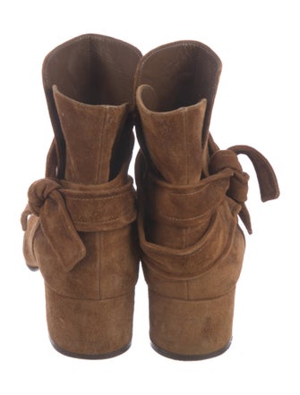 Gianvito Rossi Suede Bow Accents Boots