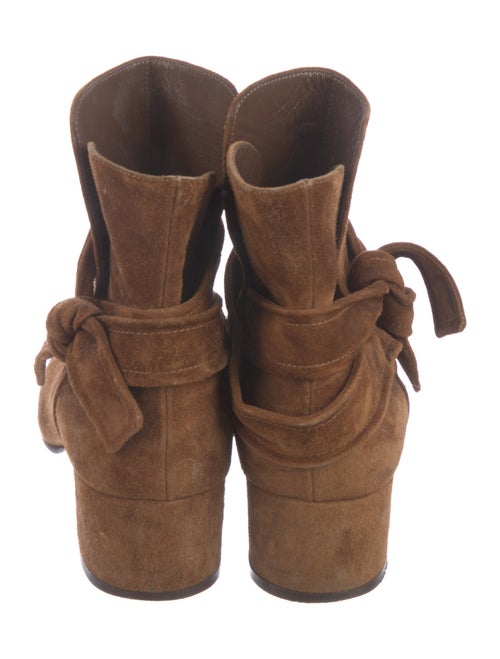 Gianvito Rossi Suede Bow Accents Boots