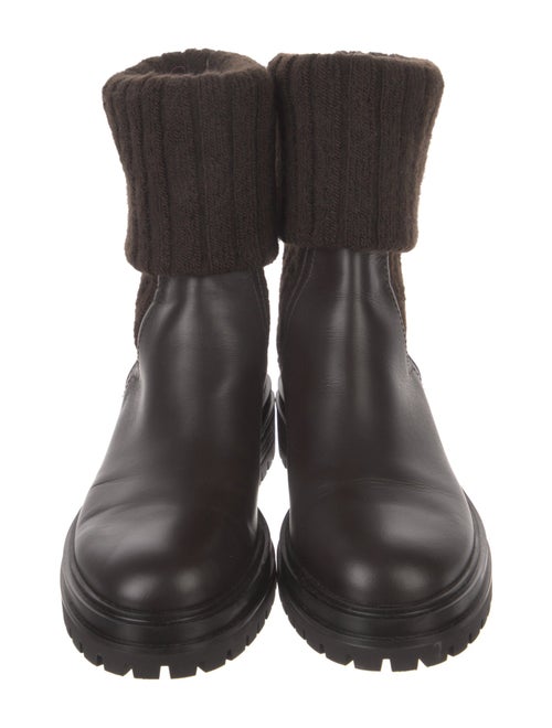 Gianvito Rossi Leather Sock Boots