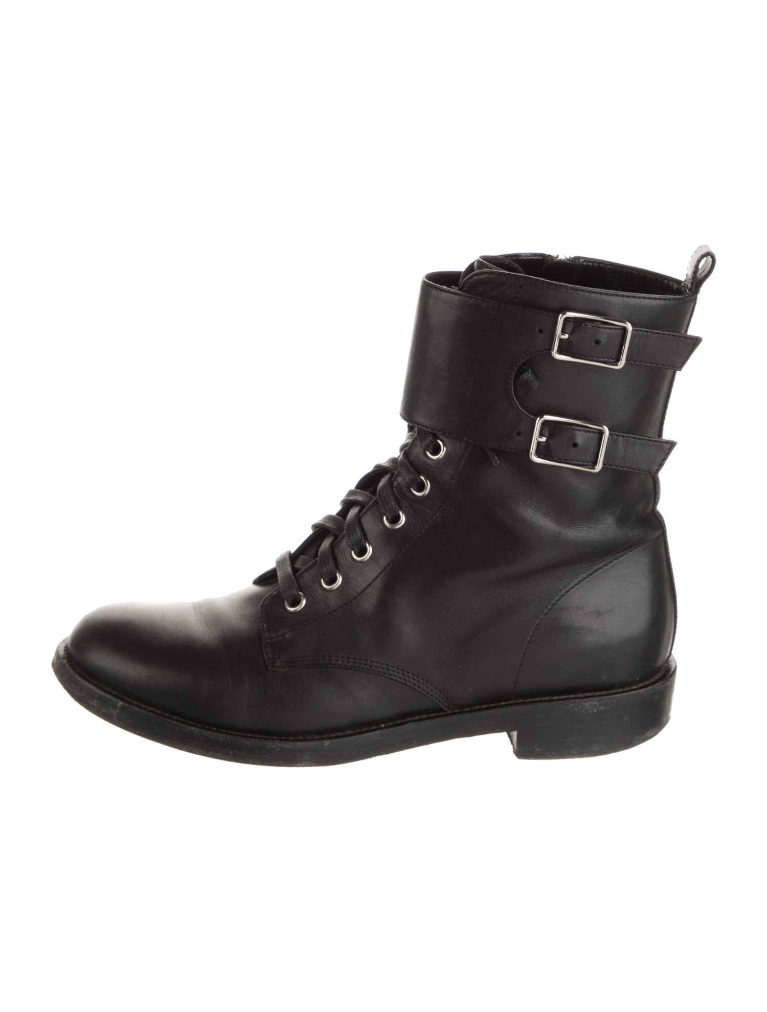 Gianvito Rossi Leather Combat Boots