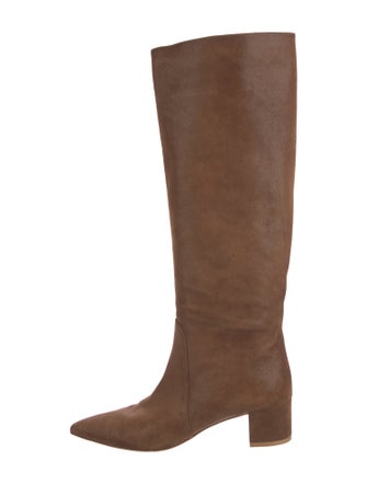 Gianvito Rossi Suede Riding Boots