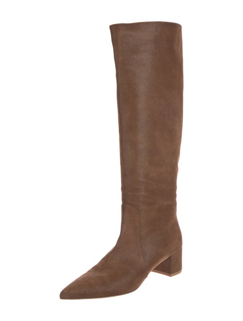 Gianvito Rossi Suede Riding Boots