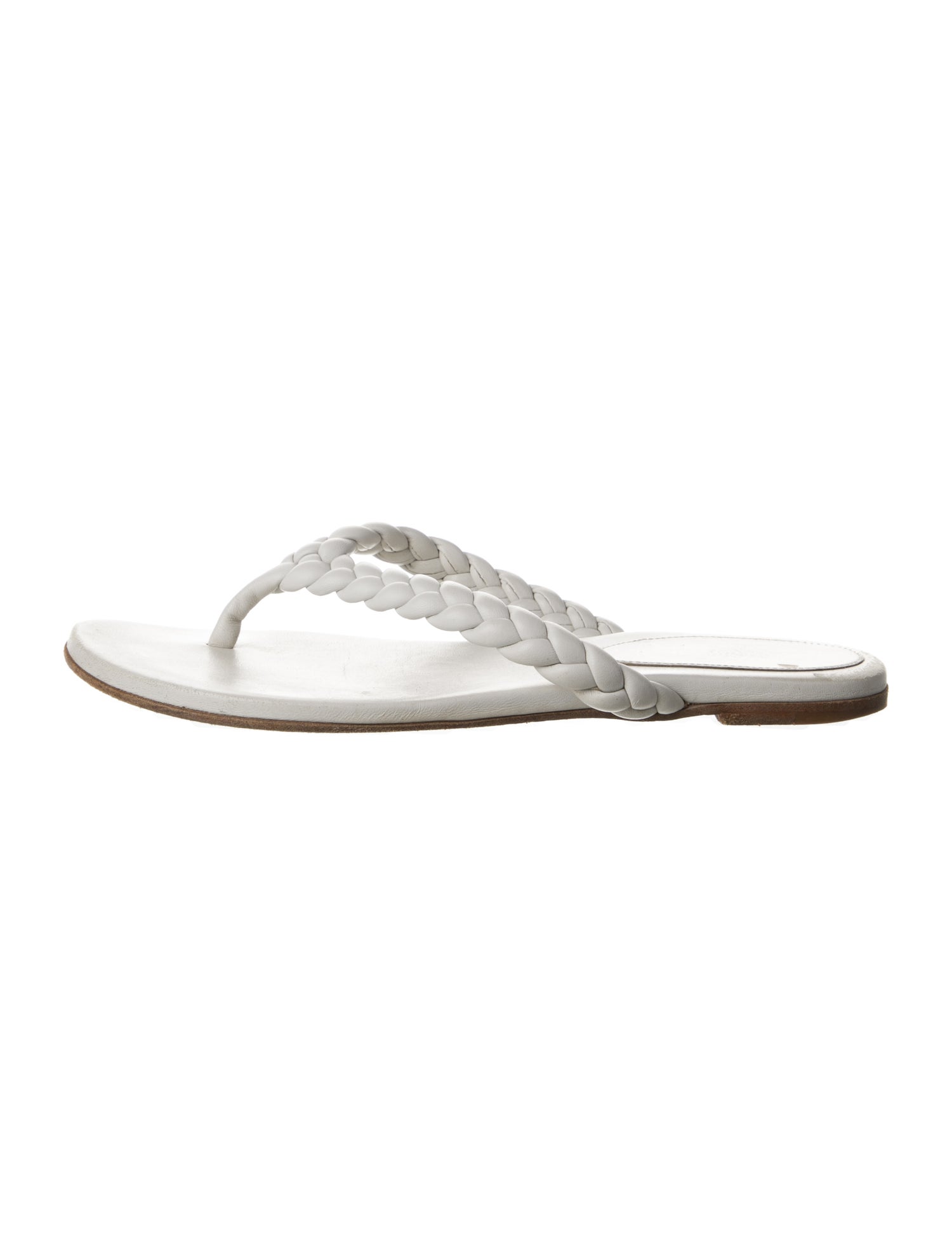 Gianvito Rossi Leather Braided Accents Slides