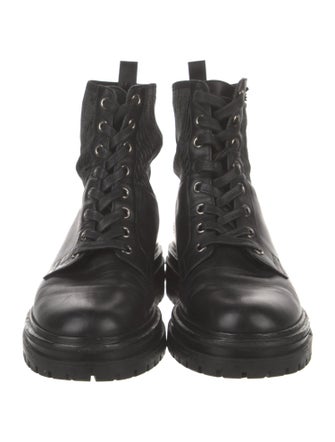 Gianvito Rossi Leather Combat Boots