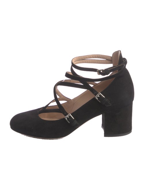 Gianvito Rossi Suede T-Strap Pumps