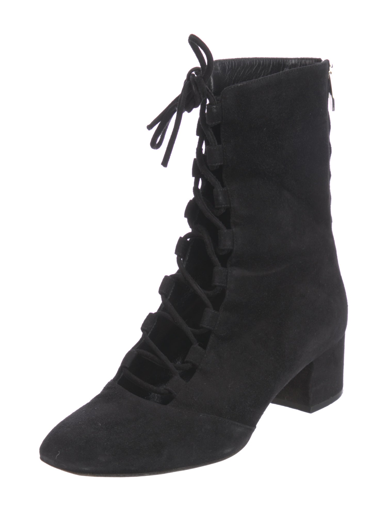 Gianvito Rossi Suede Lace-Up Boots