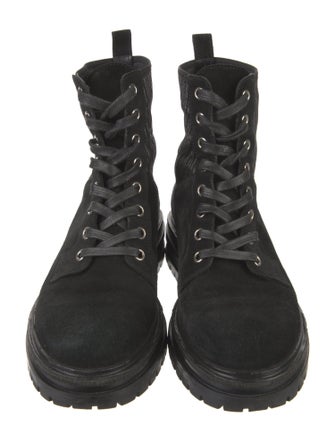 Gianvito Rossi Suede Combat Boots